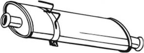Bosal 200-825 - Stredný tlmič -