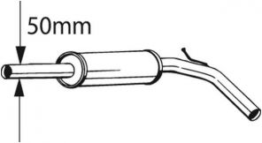 Bosal 233-391 - Stredný tlmič -