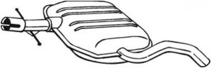 Bosal 233-533 - Stredný tlmič -