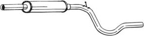 Bosal 279-119 - Stredný tlmič