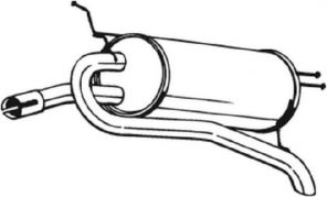 Bosal 148-223 - Zadný tlmič -