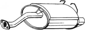 Bosal 163-725 - Zadný tlmič -