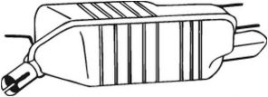 Bosal 185-403 - Zadný tlmič -