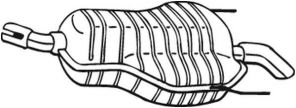 Bosal 185-489 - Zadný tlmič -