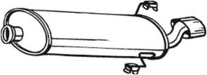 Bosal 190-701 - Zadný tlmič -
