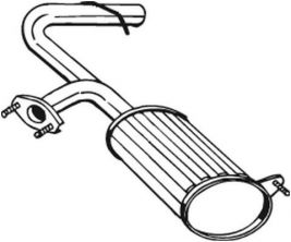 Bosal 229-501 - Zadný tlmič -