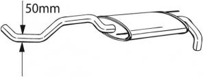 Bosal 233-399 - Zadný tlmič -
