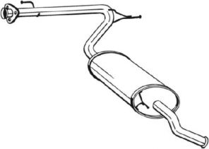 Bosal 281-093 - Zadný tlmič -