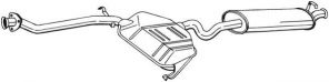 Bosal 286-017 - Zadný tlmič -