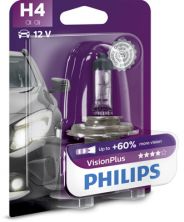 Philips 12342VPB1 VisionPlus +60% H4 - Žiarovka dialkového svetlometu