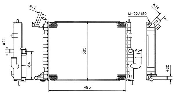 NRF 50220 - Chladič vody -