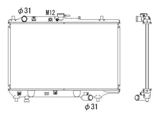 NRF 53332 - Chladič vody -