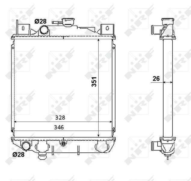 NRF 53350 - Chladič vody -
