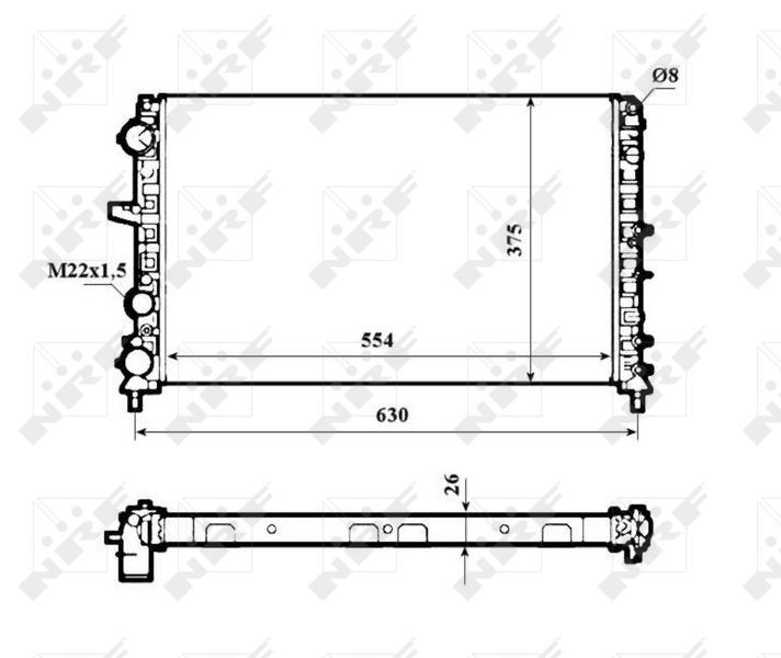 NRF 53621 - Chladič vody -