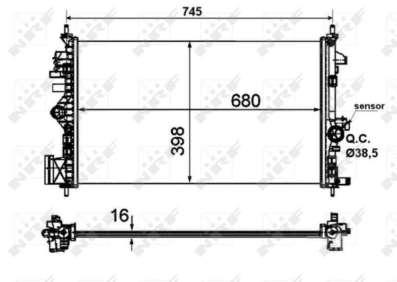 NRF 53773 - Chladič vody -