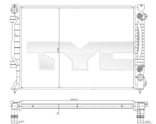 TYC 702-0018 - Chladič vody -