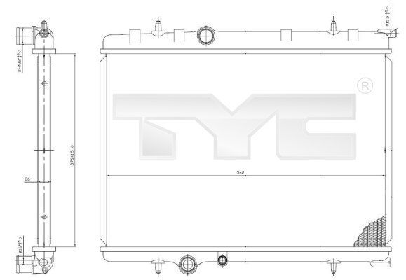 TYC 705-0028 - Chladič vody -