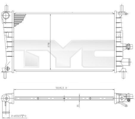 TYC 710-0026 - Chladič vody -
