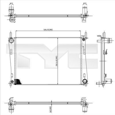 TYC 710-0031 - Chladič vody -