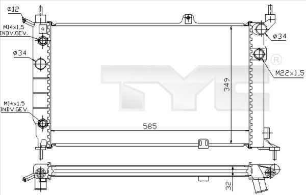 TYC 725-0002 - Chladič vody -
