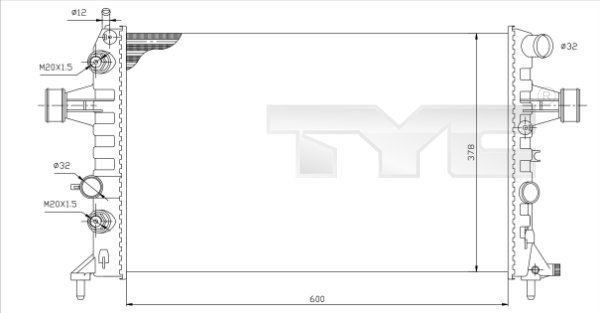 TYC 725-0006 - Chladič vody -