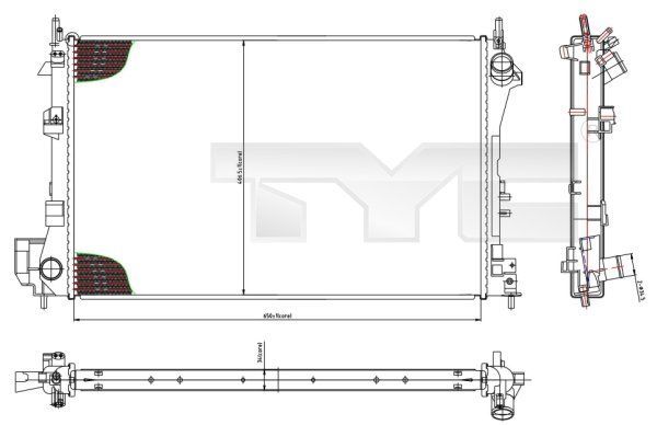 TYC 725-0010 - Chladič vody -