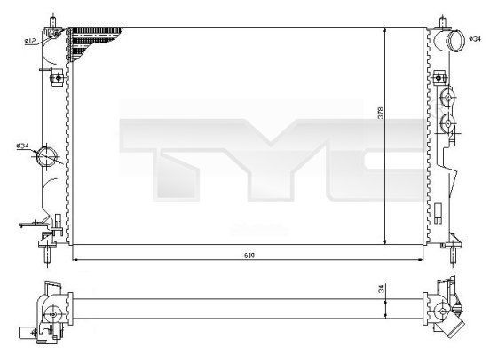 TYC 725-0027-R - Chladič vody -