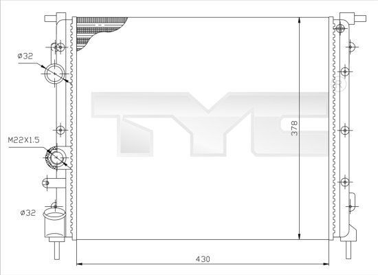TYC 728-0026 - Chladič vody -