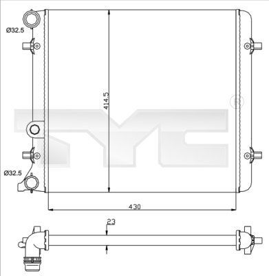 TYC 737-0010 - Chladič vody -