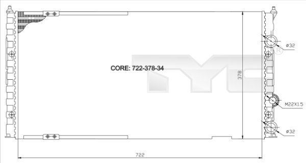 TYC 737-0011 - Chladič vody -