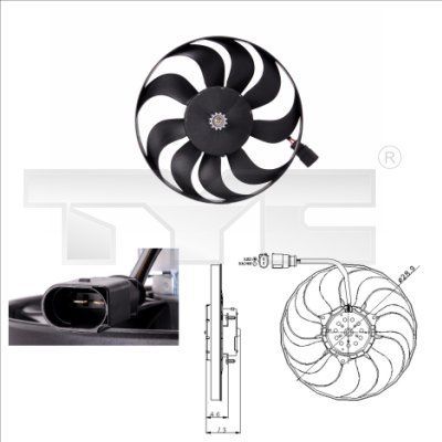 TYC 802-0001 - Ventilátor motora -