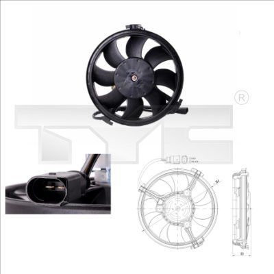 TYC 802-0002 - Ventilátor motora -