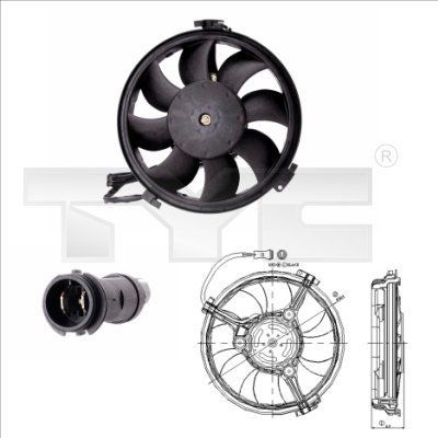 TYC 802-0004 - Ventilátor motora -