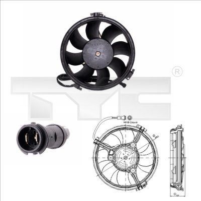 TYC 802-0005 - Ventilátor motora -