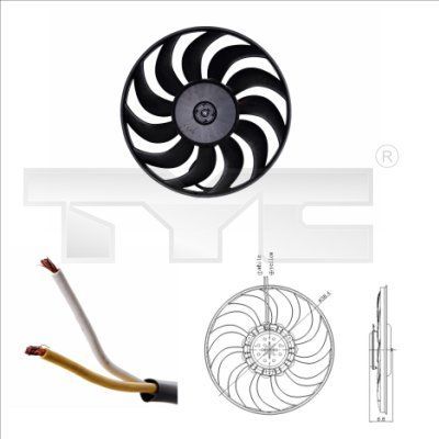 TYC 802-0051 - Ventilátor motora -