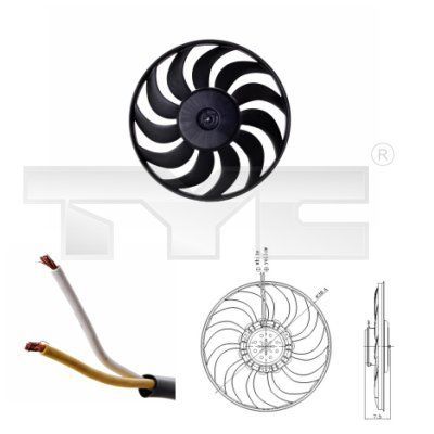 TYC 802-0052 - Ventilátor motora -