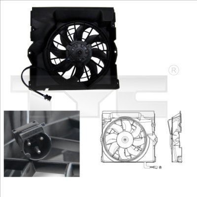 TYC 803-0009 - Ventilátor motora -