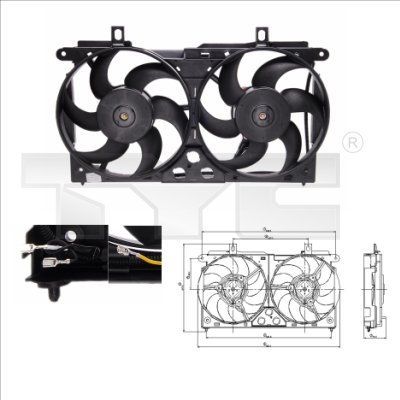 TYC 805-0002 - Ventilátor motora -