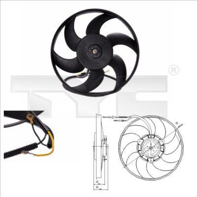 TYC 805-0003 - Ventilátor motora -