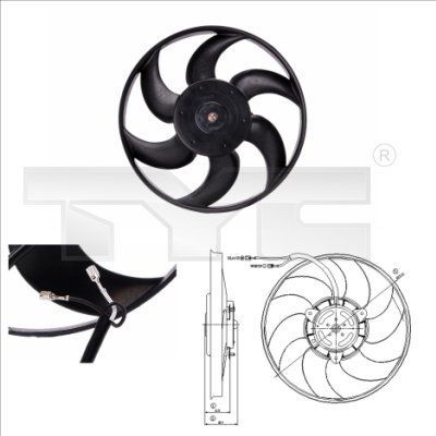TYC 805-0004 - Ventilátor motora -