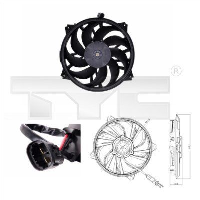 TYC 805-0006 - Ventilátor motora -