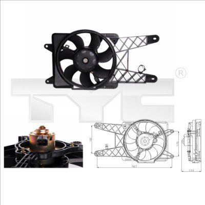 TYC 809-0012 - Ventilátor motora -