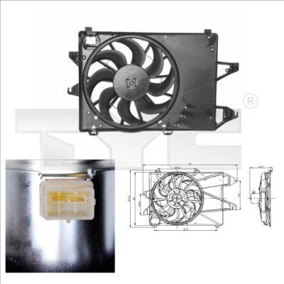 TYC 810-0001 - Ventilátor motora -