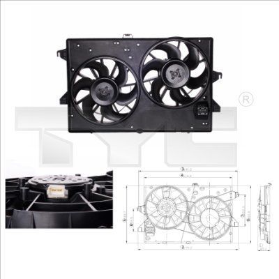 TYC 810-0002 - Ventilátor motora -