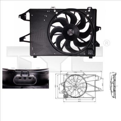 TYC 810-0008 - Ventilátor motora -