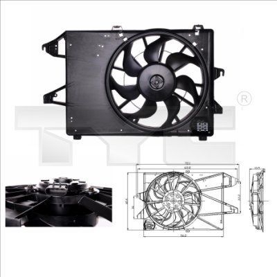 TYC 810-0009 - Ventilátor motora -