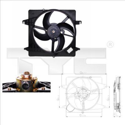 TYC 810-0013 - Ventilátor motora -