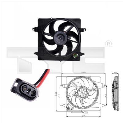 TYC 810-0014 - Ventilátor motora -