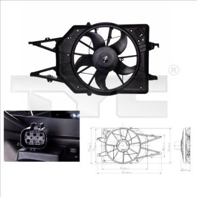 TYC 810-0015 - Ventilátor motora -