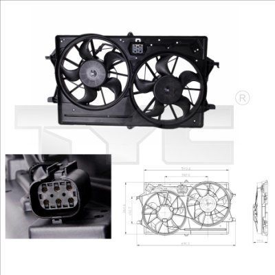 TYC 810-0016 - Ventilátor motora -
